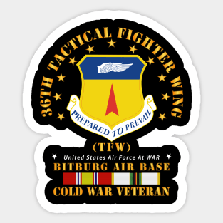 36th Tactical Fighter Wing - Bitberg AB - Cold War Vet Sticker